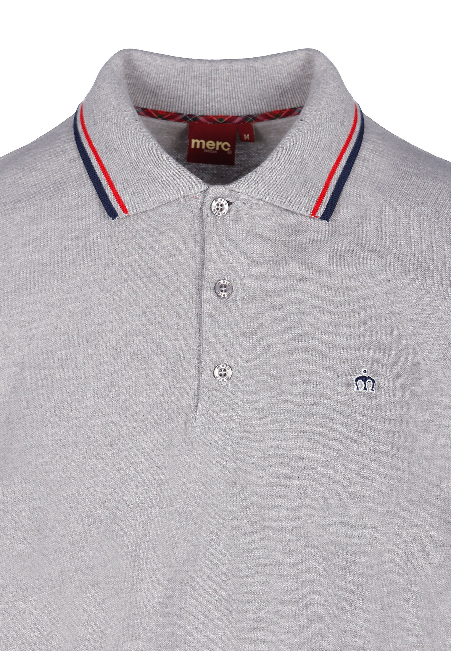 colour_Mineral Marl|Card Polo Shirt - Merc London
