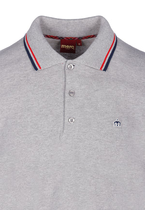 colour_Mineral Marl|Card Polo Shirt - Merc London