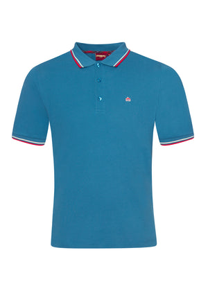 colour_Bright Blue|Card Polo Shirt - Merc London