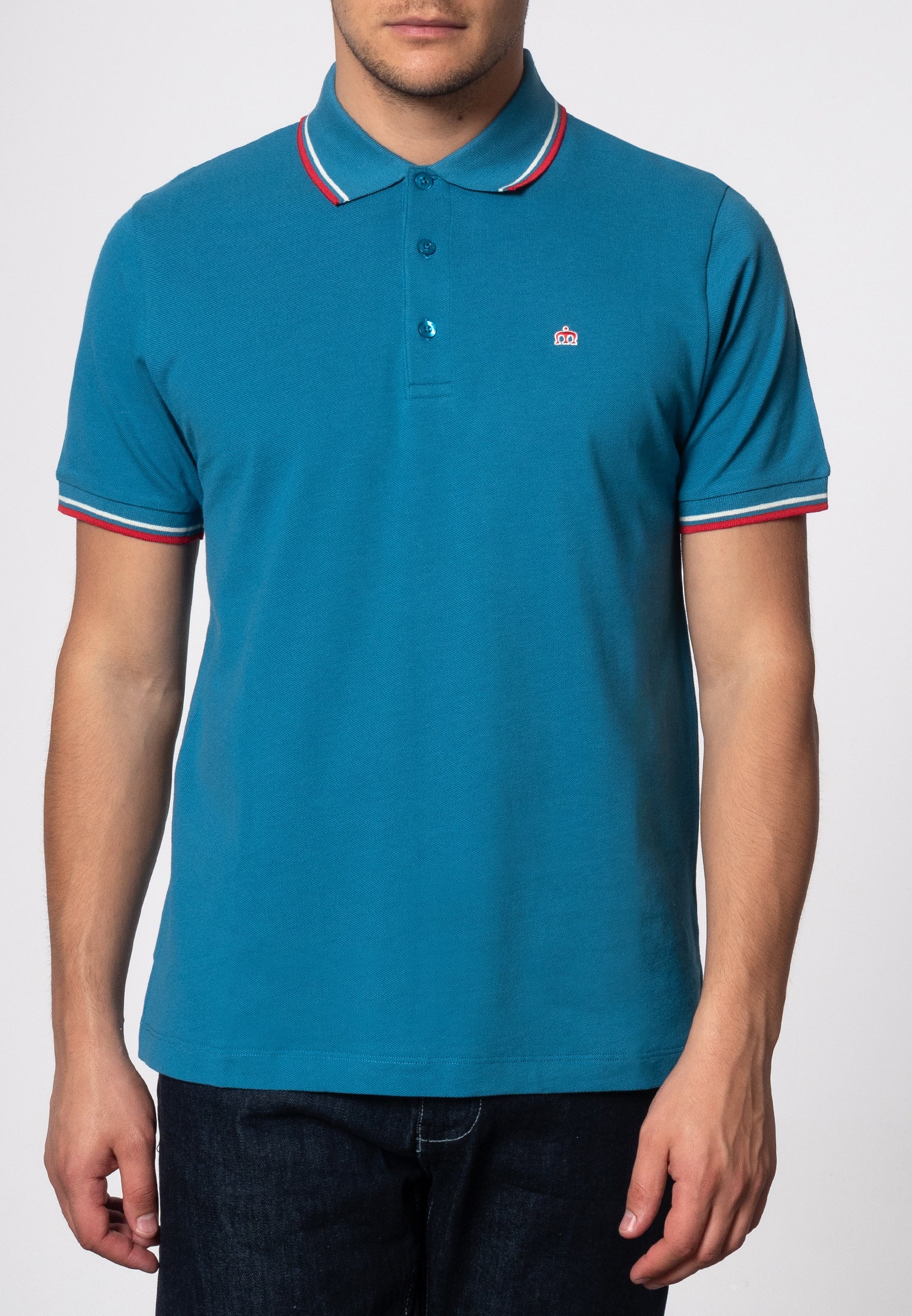 colour_Bright Blue|Card Polo Shirt - Merc London