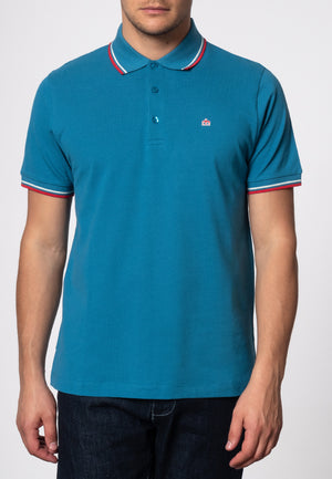 colour_Bright Blue|Card Polo Shirt - Merc London
