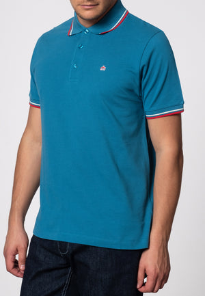 colour_Bright Blue|Card Polo Shirt - Merc London