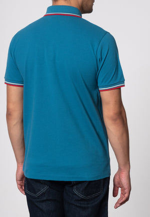 colour_Bright Blue|Card Polo Shirt - Merc London