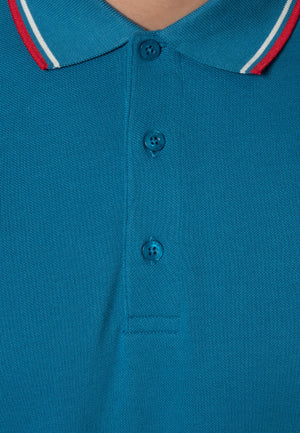 colour_Bright Blue|Card Polo Shirt - Merc London