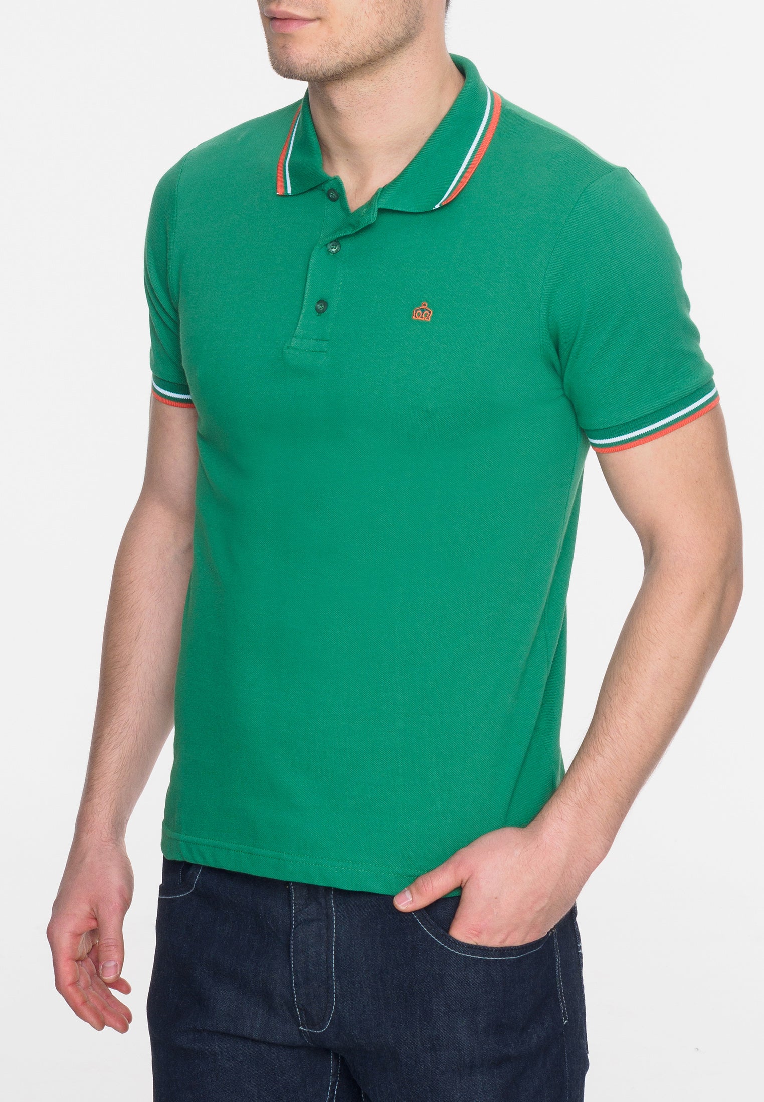 colour_Bright Green|Card Polo Shirt - Merc London