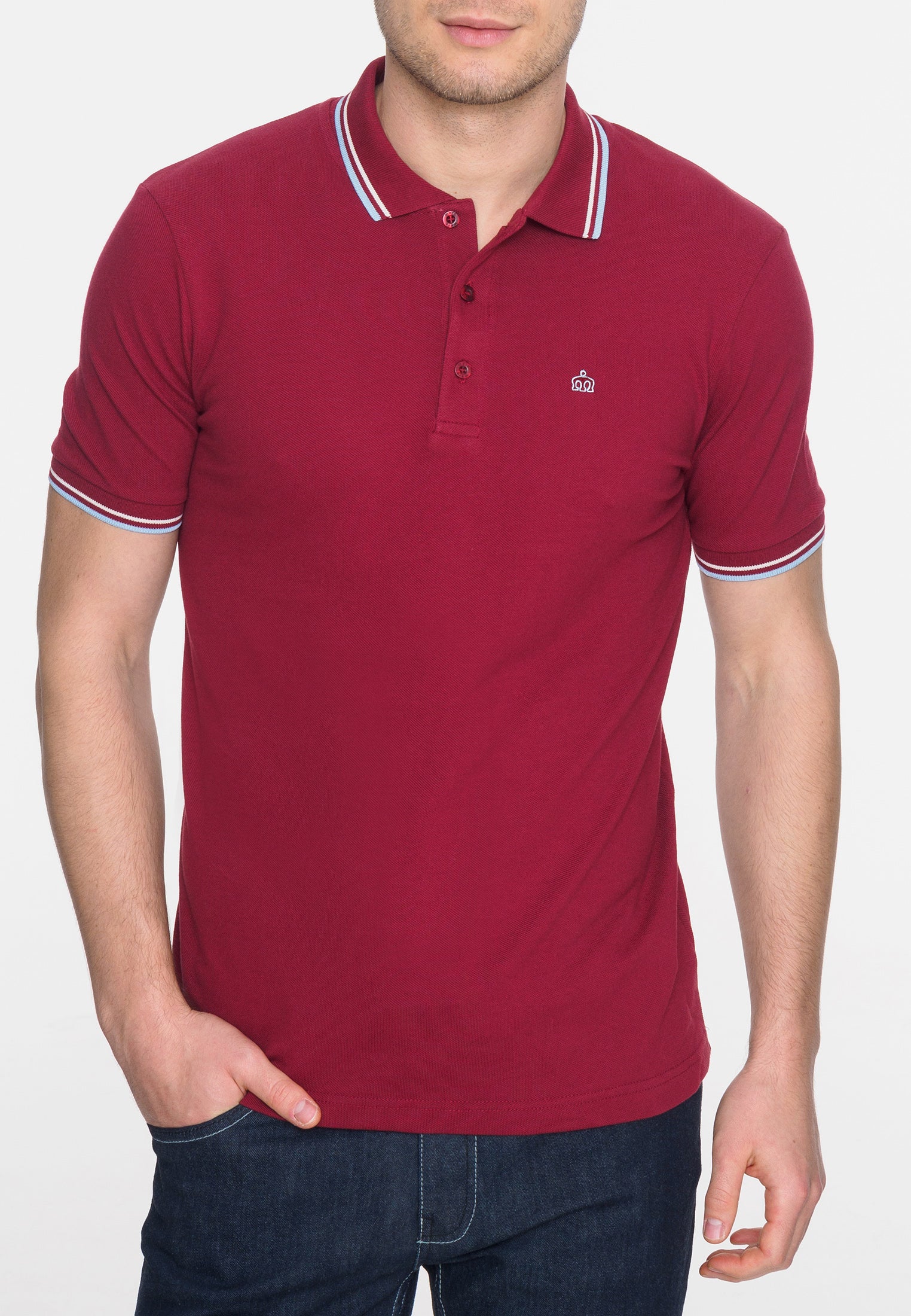 colour_Claret & Harmony|Card Polo Shirt - Merc London
