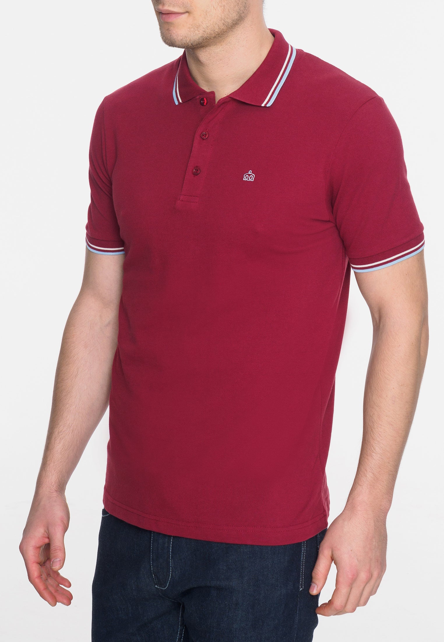 colour_Claret & Harmony|Card Polo Shirt - Merc London