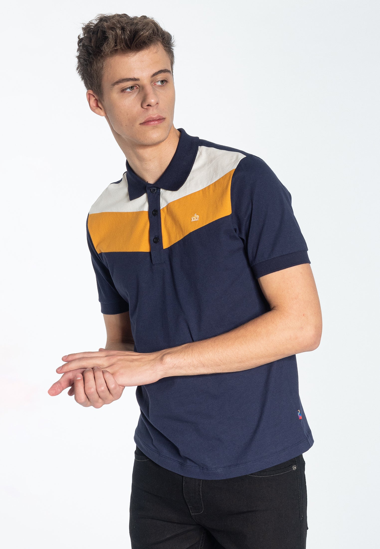 colour_Dark Navy|Clyde Polo Shirt - Merc London
