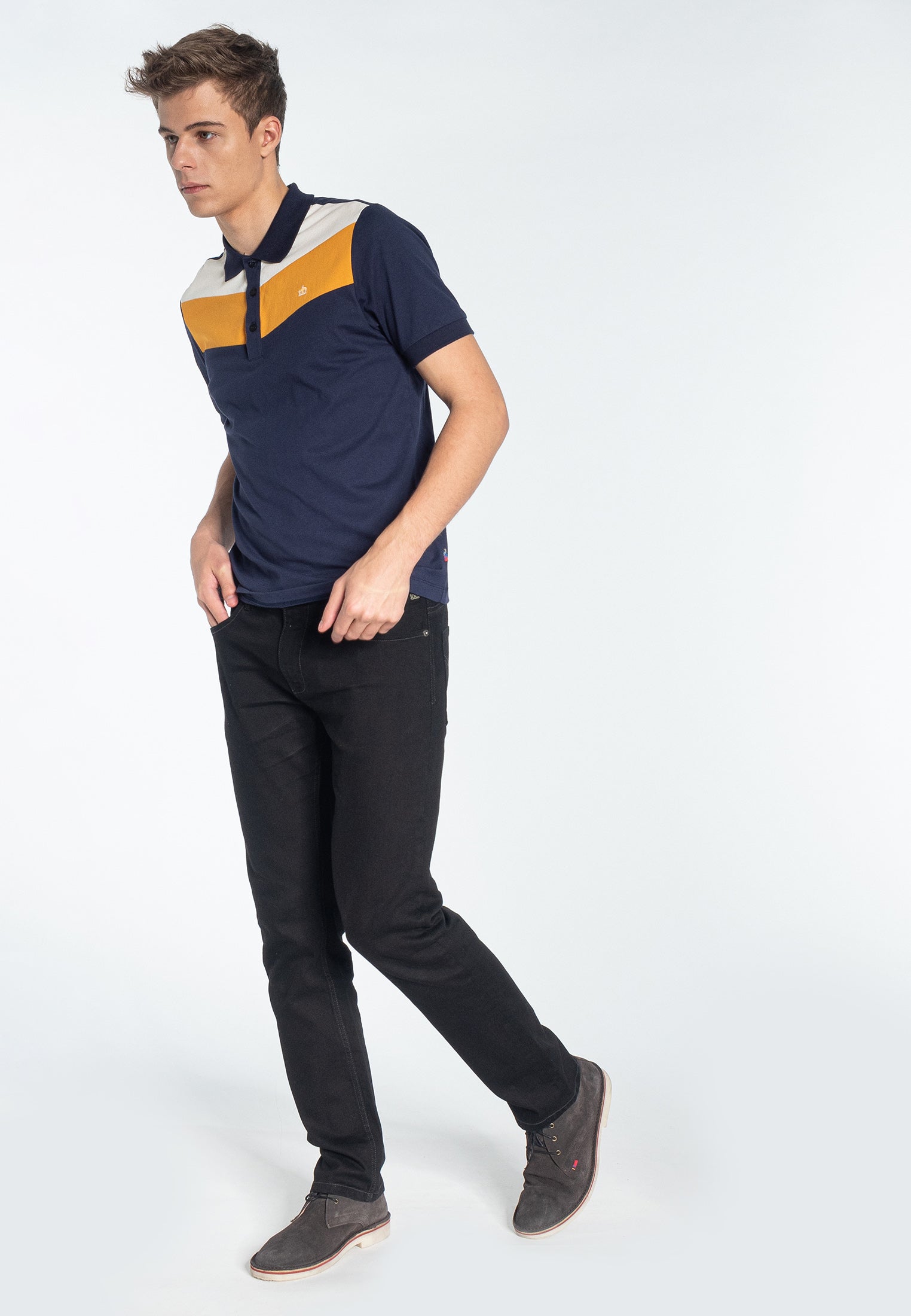 colour_Dark Navy|Clyde Polo Shirt - Merc London