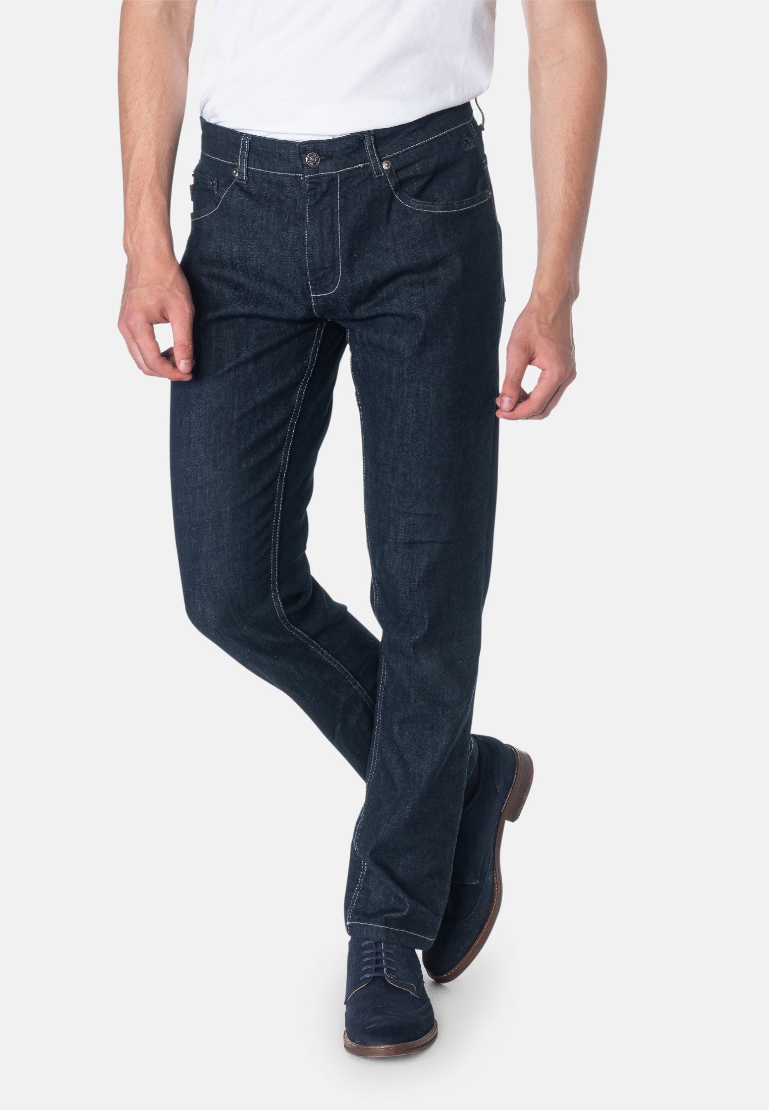 colour_Dark Navy|Ashville Denim Jeans - Merc London
