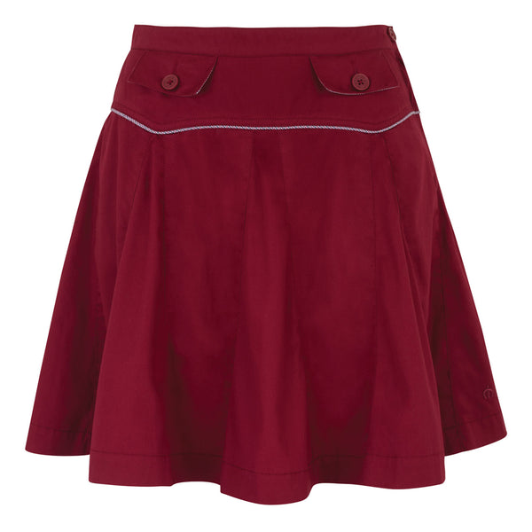 colour_Burgandy|Natalie Pleated Skirt - Merc London