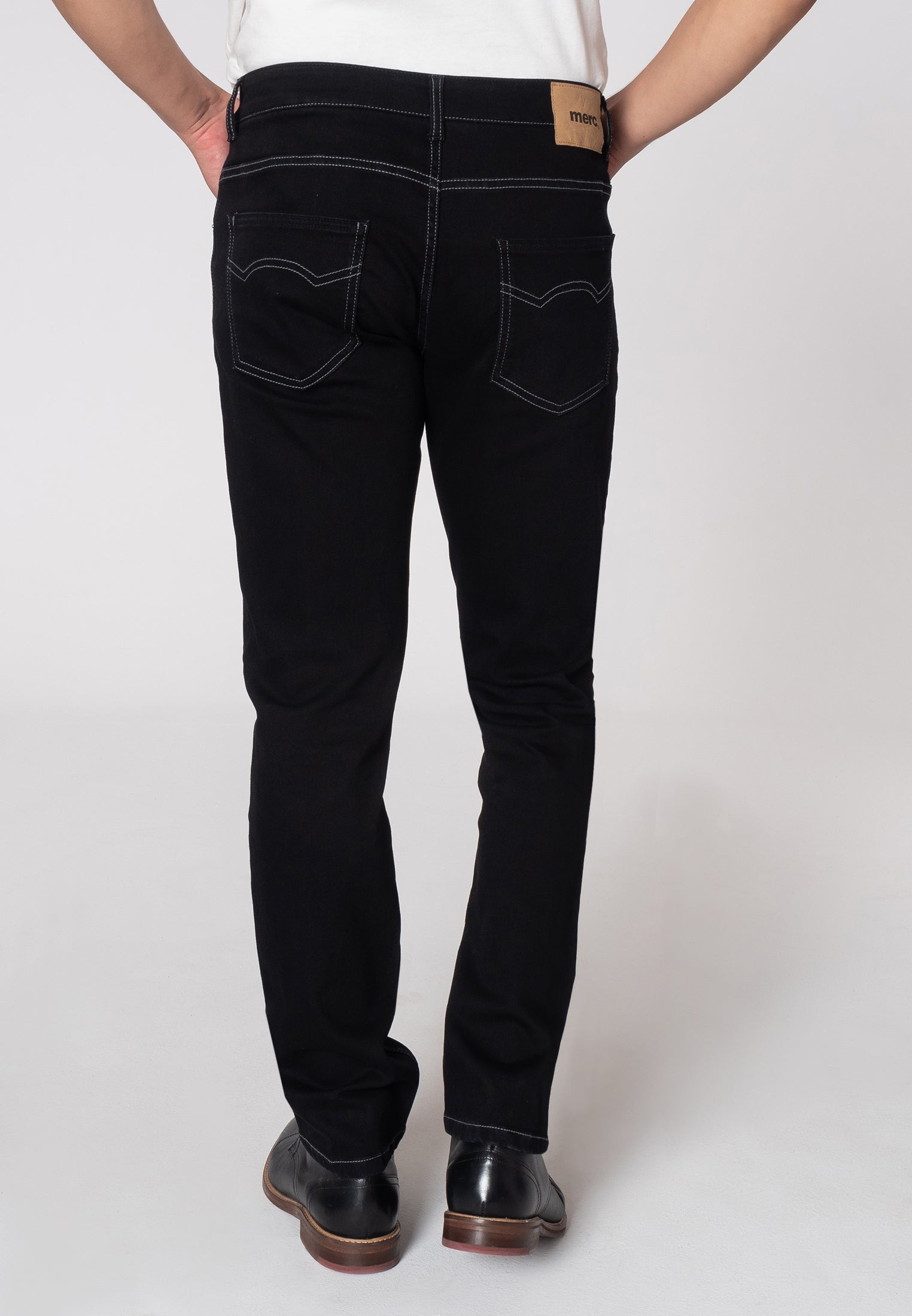 colour_Black|Ashville Denim Jeans - Merc London
