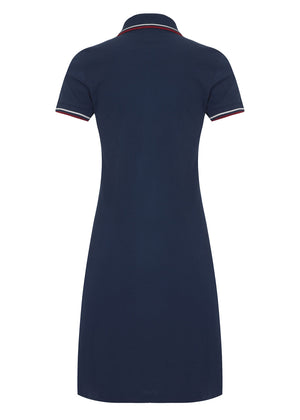 colour_Navy|Kara Polo Dress - Merc London