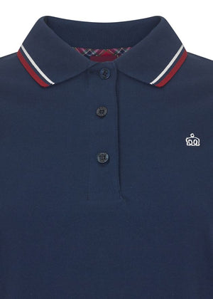 colour_Navy|Rita Polo Shirt - Merc London
