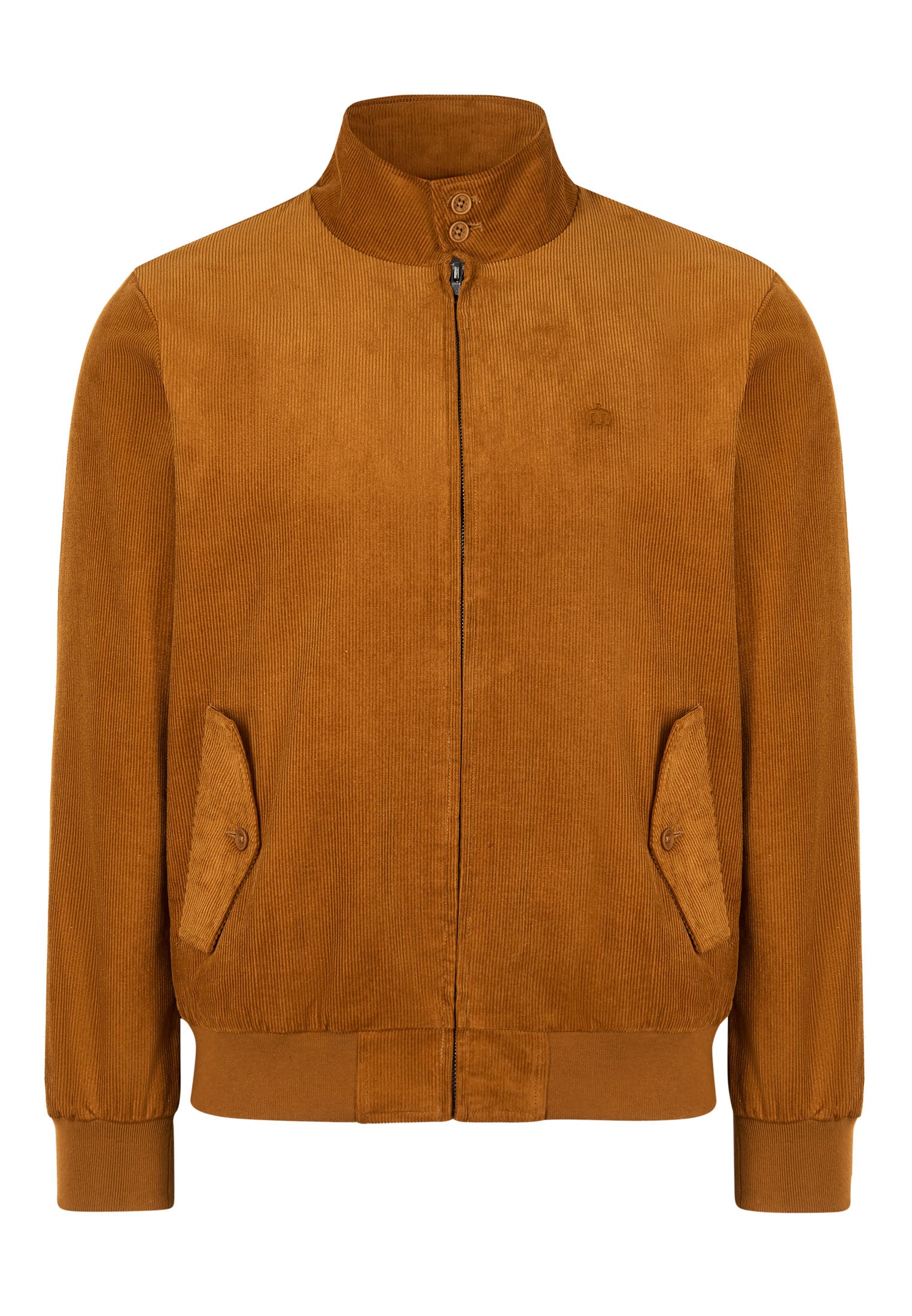 Colour_Tan|Highbury Corduroy Harrington Jacket In Tan Front