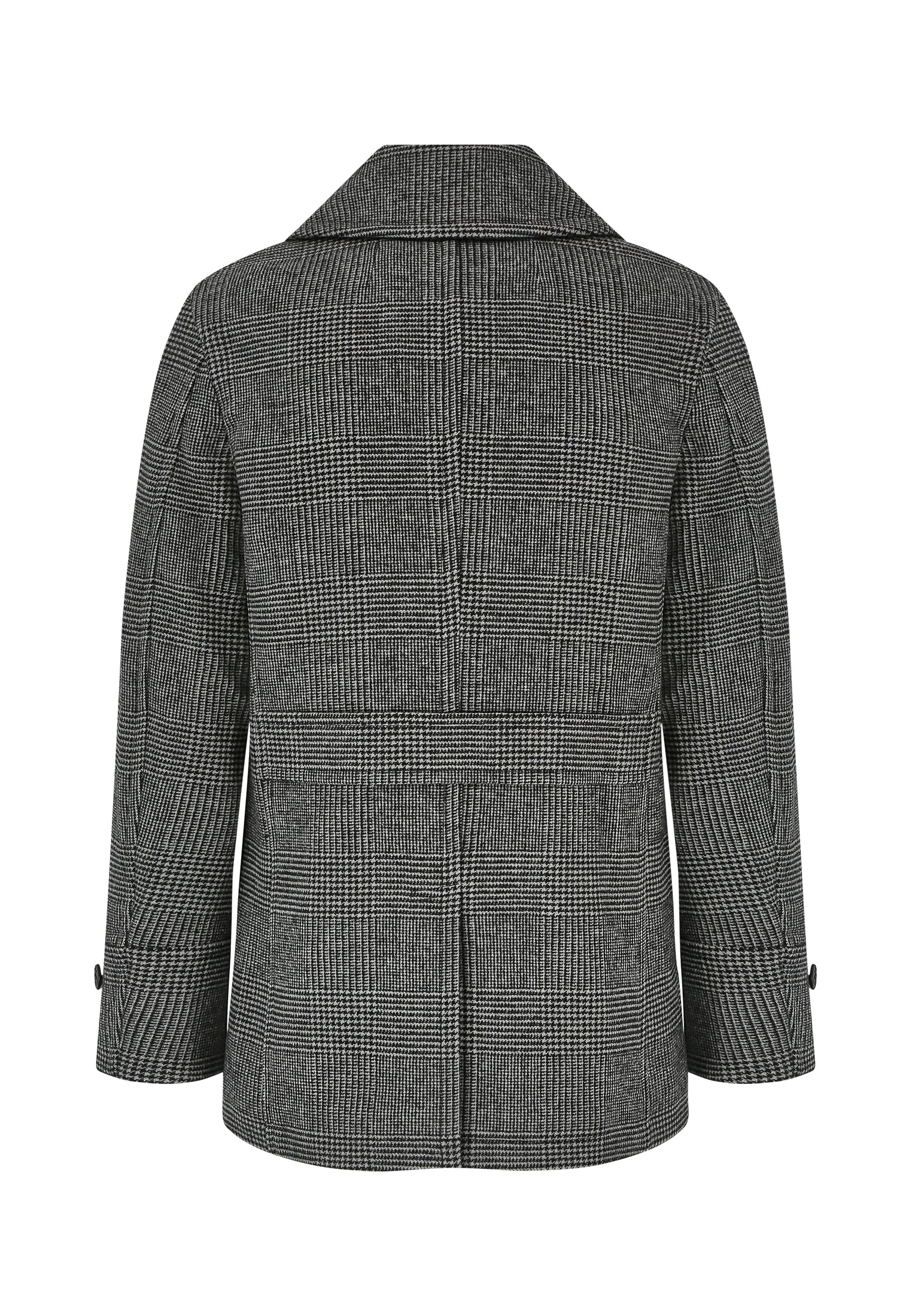 Prince of Wales Peacoat Back by Merc London