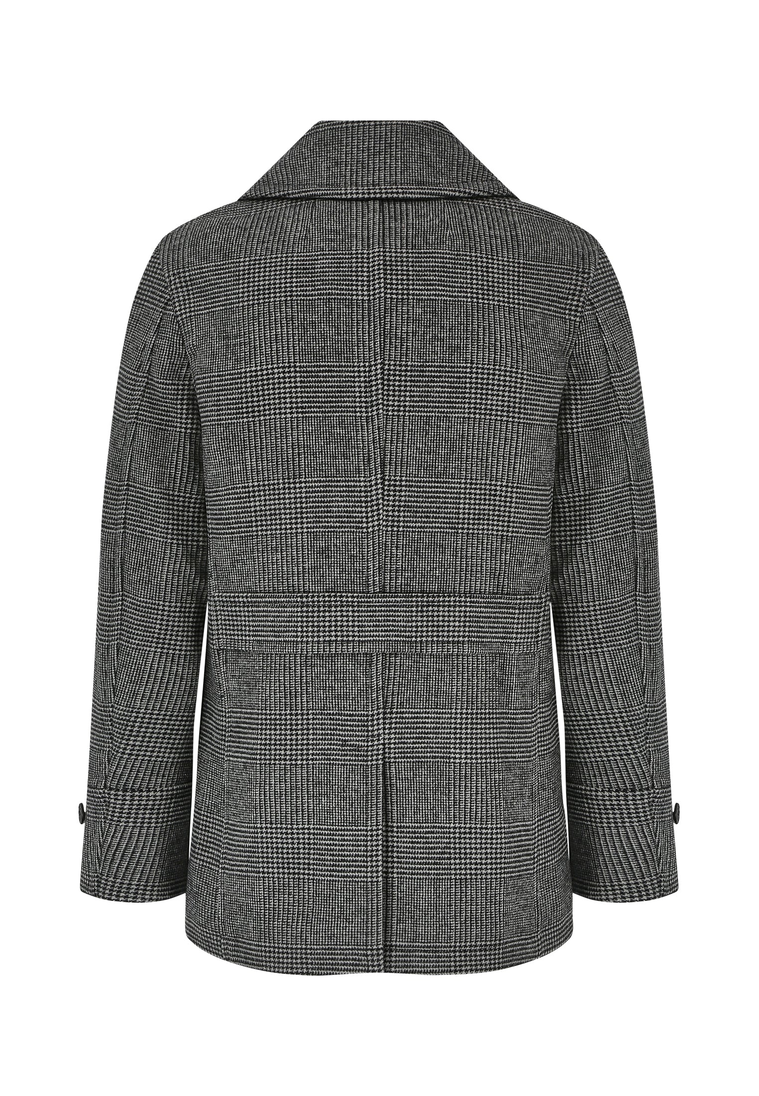 colour_Check|Prince of Wales Peacoat Back by Merc London