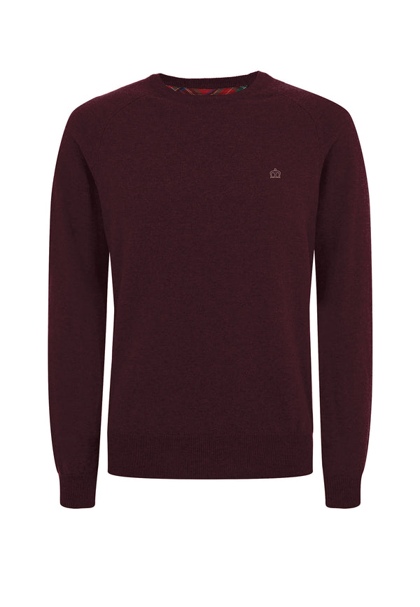 colour_Burgundy|Berty Cashmere Blend Jumper - Merc London