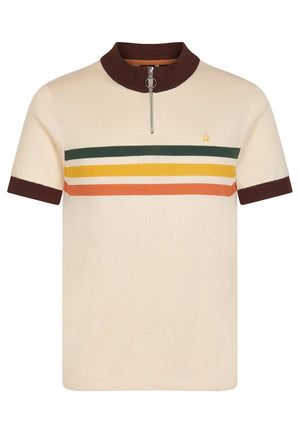 colour_Vanilla|Knitted Zip Shirt by Merc