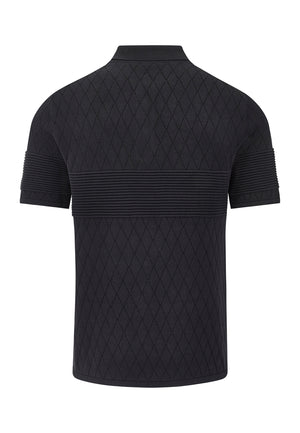 colour_Black|Knited Polo Shirt