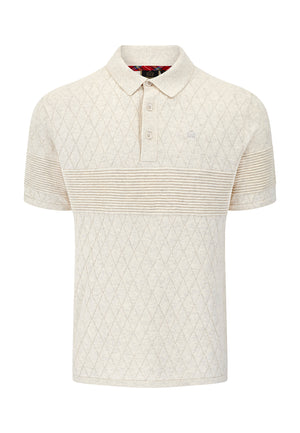 colour_Cream Marl|Knitted Polo Shirt