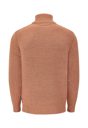 colour_Tan Marl|High Neck Jumper