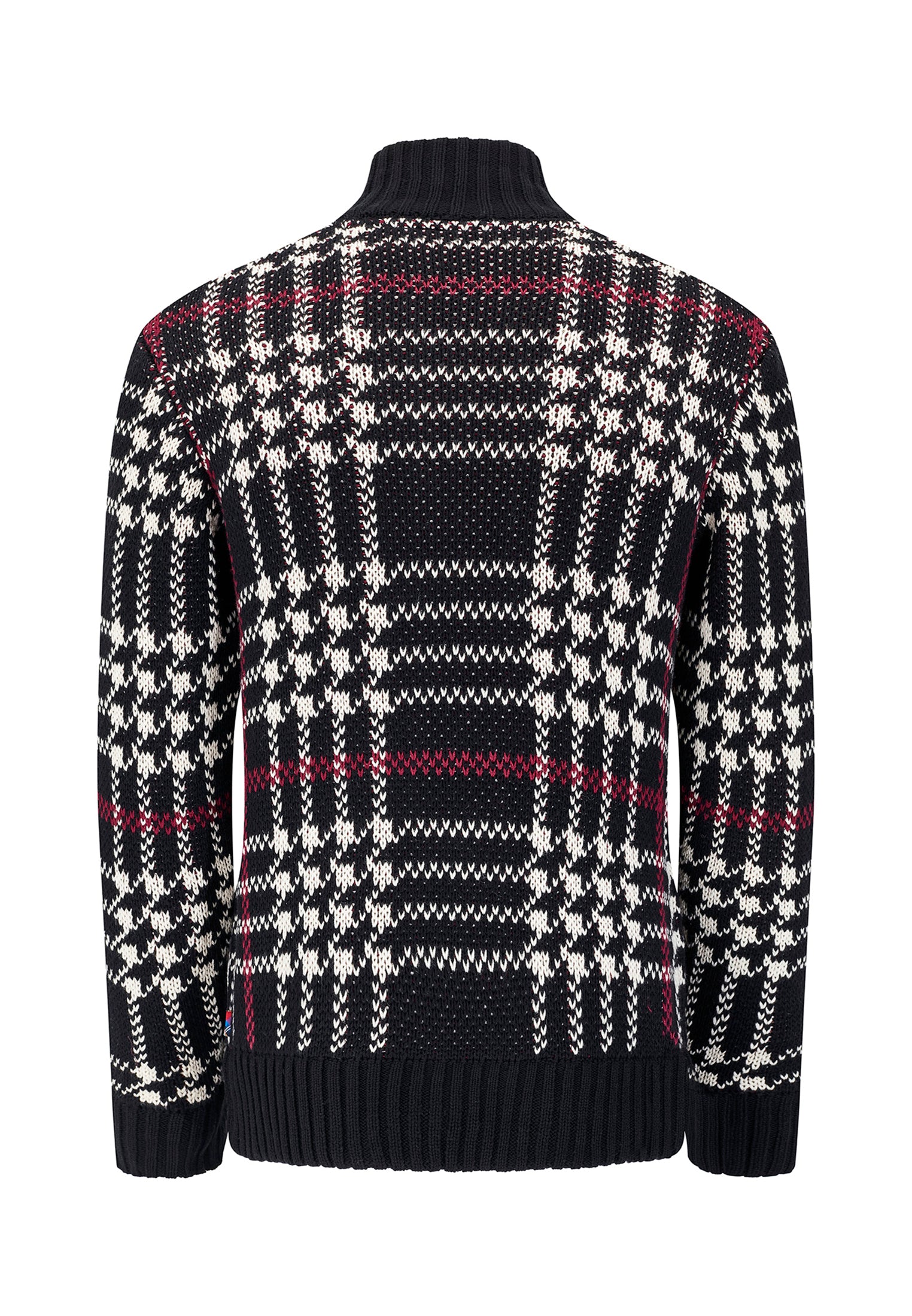 Houndstooth Check Black  Cardigan