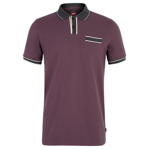 colour_Wine Marl|Polo Shirt