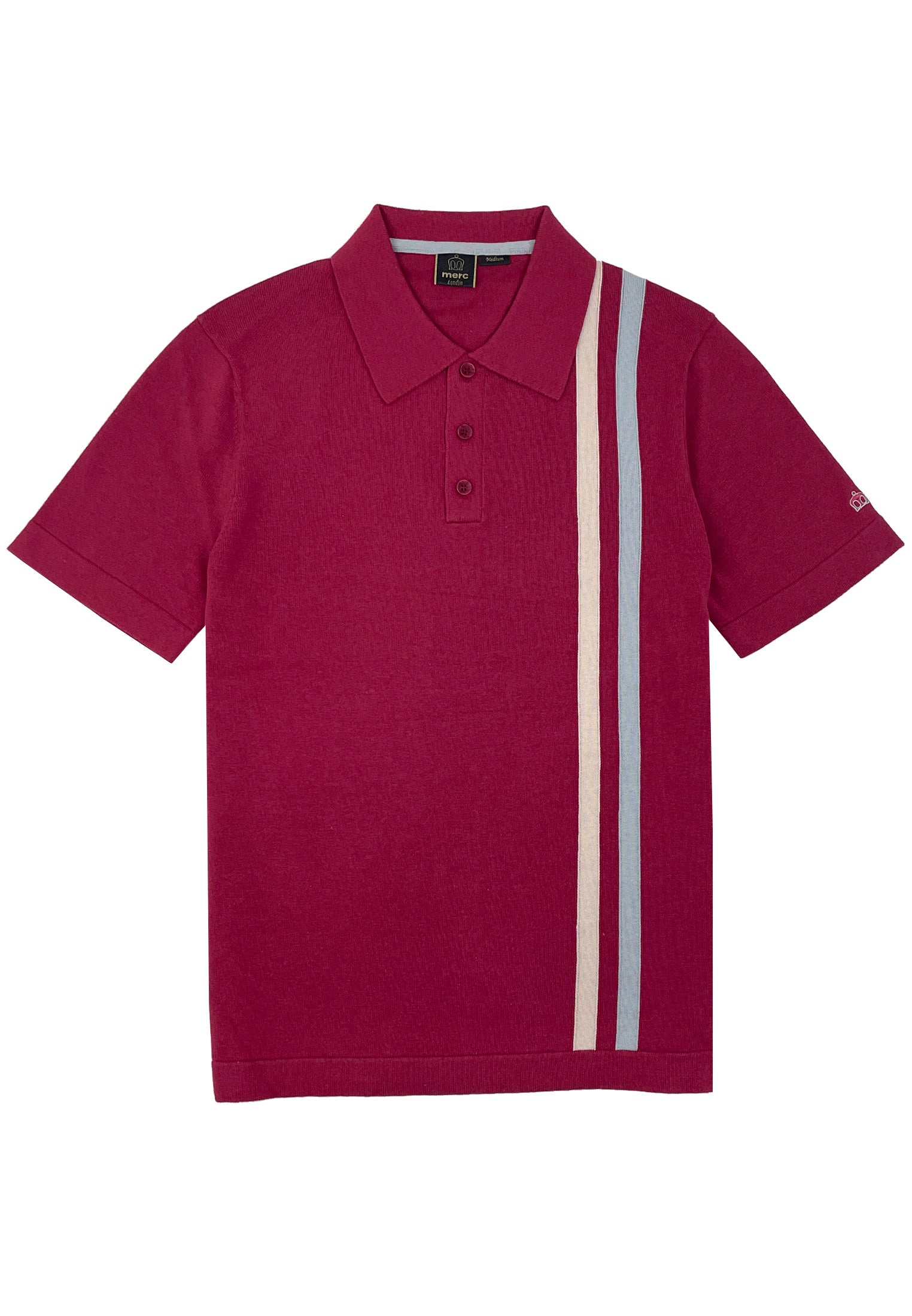 Striped Knitted Polo Shirt