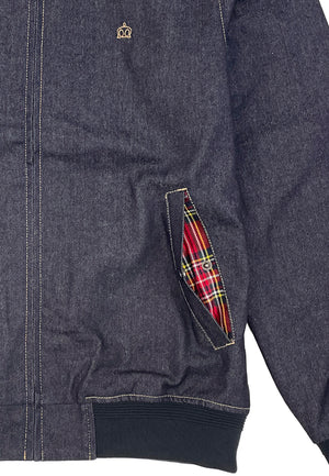 colour_Navy|Denim Bomber Jacket
