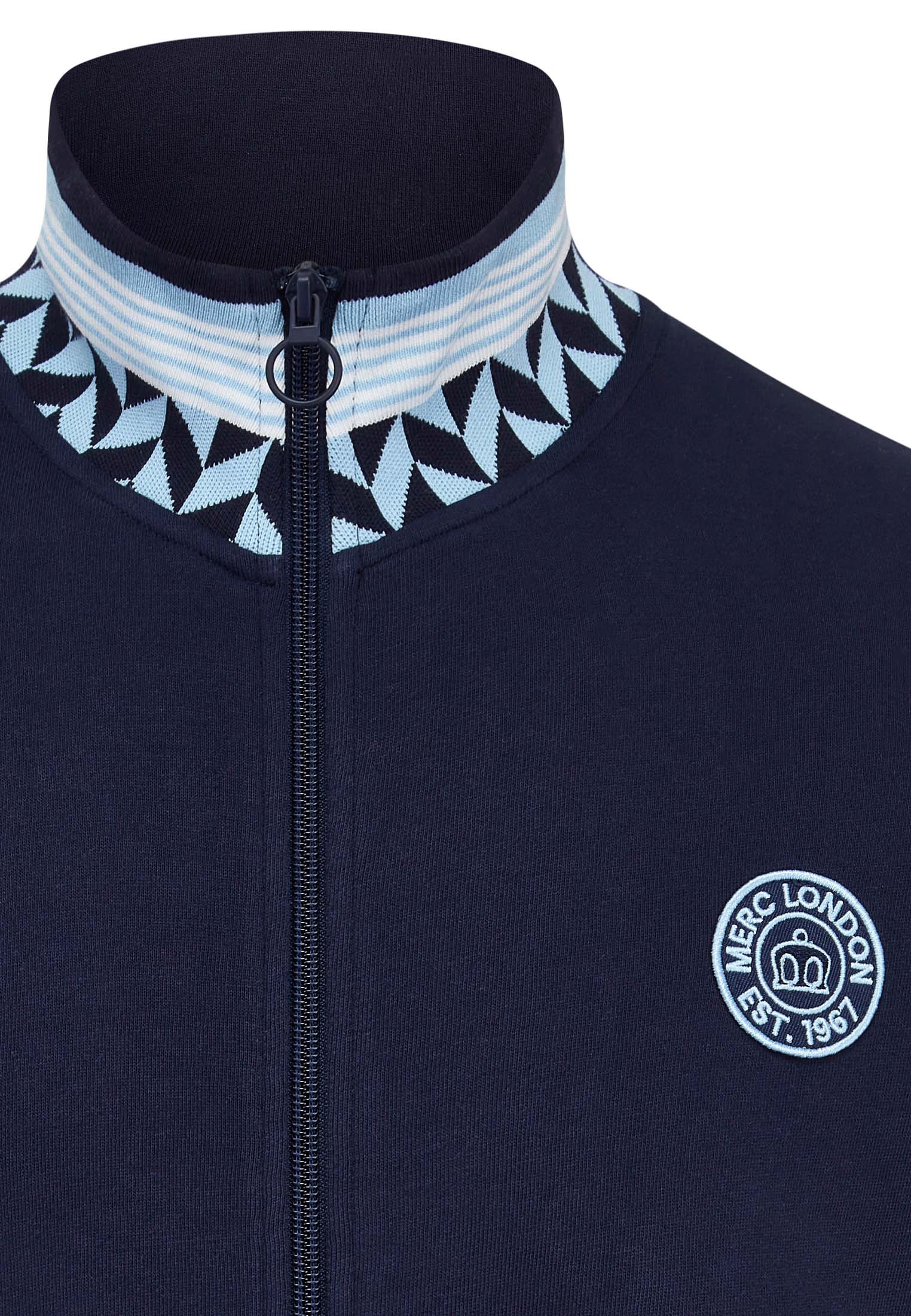 Zip Through Track Top With Chest Logo Badge