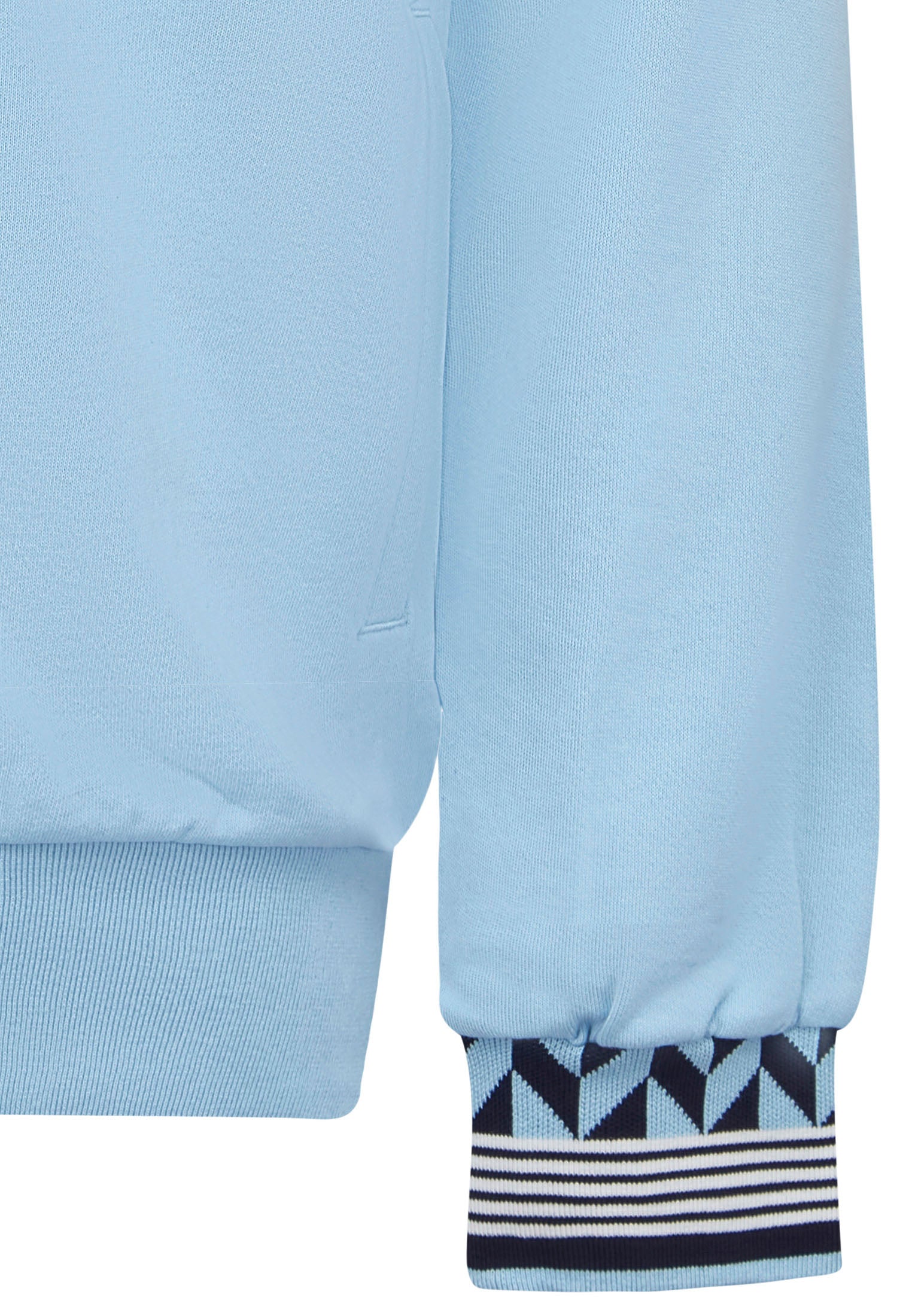 colour_Sky|Zip Through Track Top With Chest Logo Badge