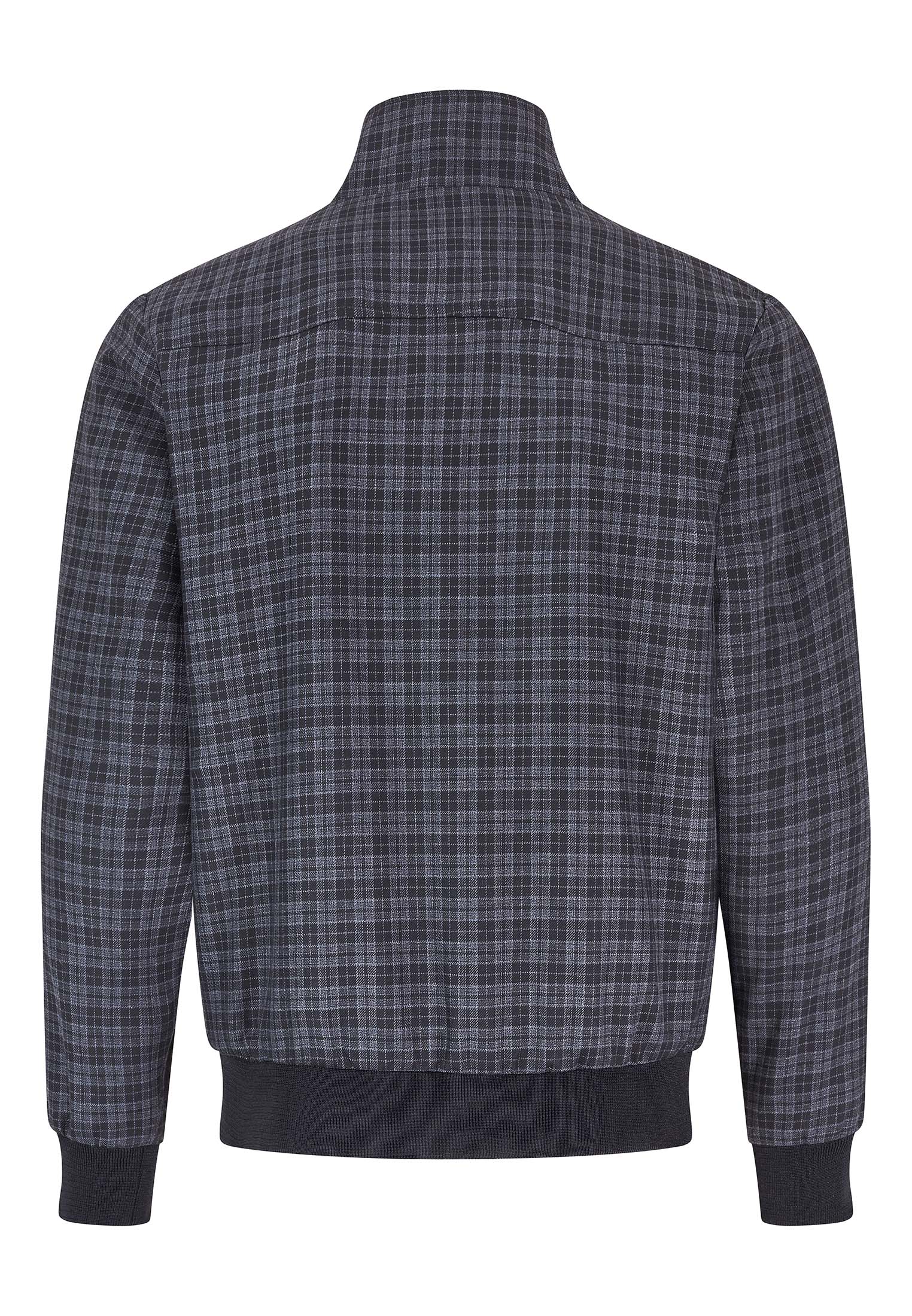 colour_Dark Grey|Check Harrington Jacket Berwick Back