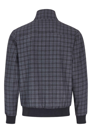 colour_Dark Grey|Check Harrington Jacket Berwick Back