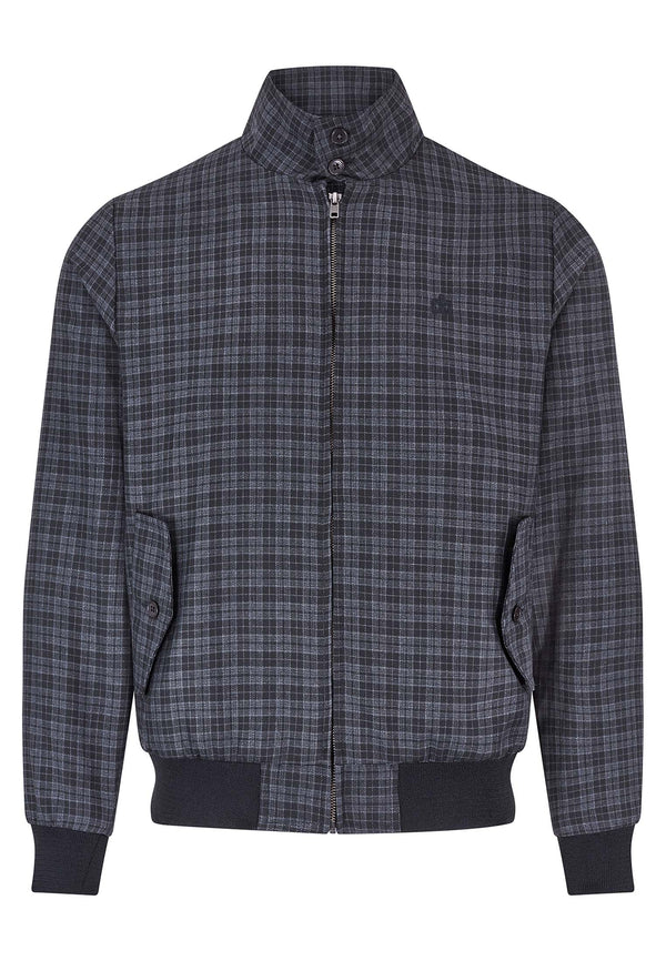 colour_Dark Grey|Check Harrington Jacket Berwick Front
