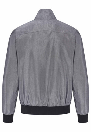 colour_Silver|Mens Silver Tonic Harrington Jacket [MADE IN ENGLAND]