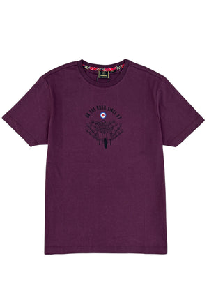colour_Deep Red|Printed T Shirt in Red