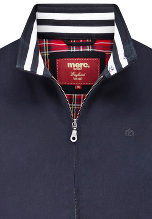 colour_Black|Dunston Tipping Details Harringon Jacket in Black- Merc London