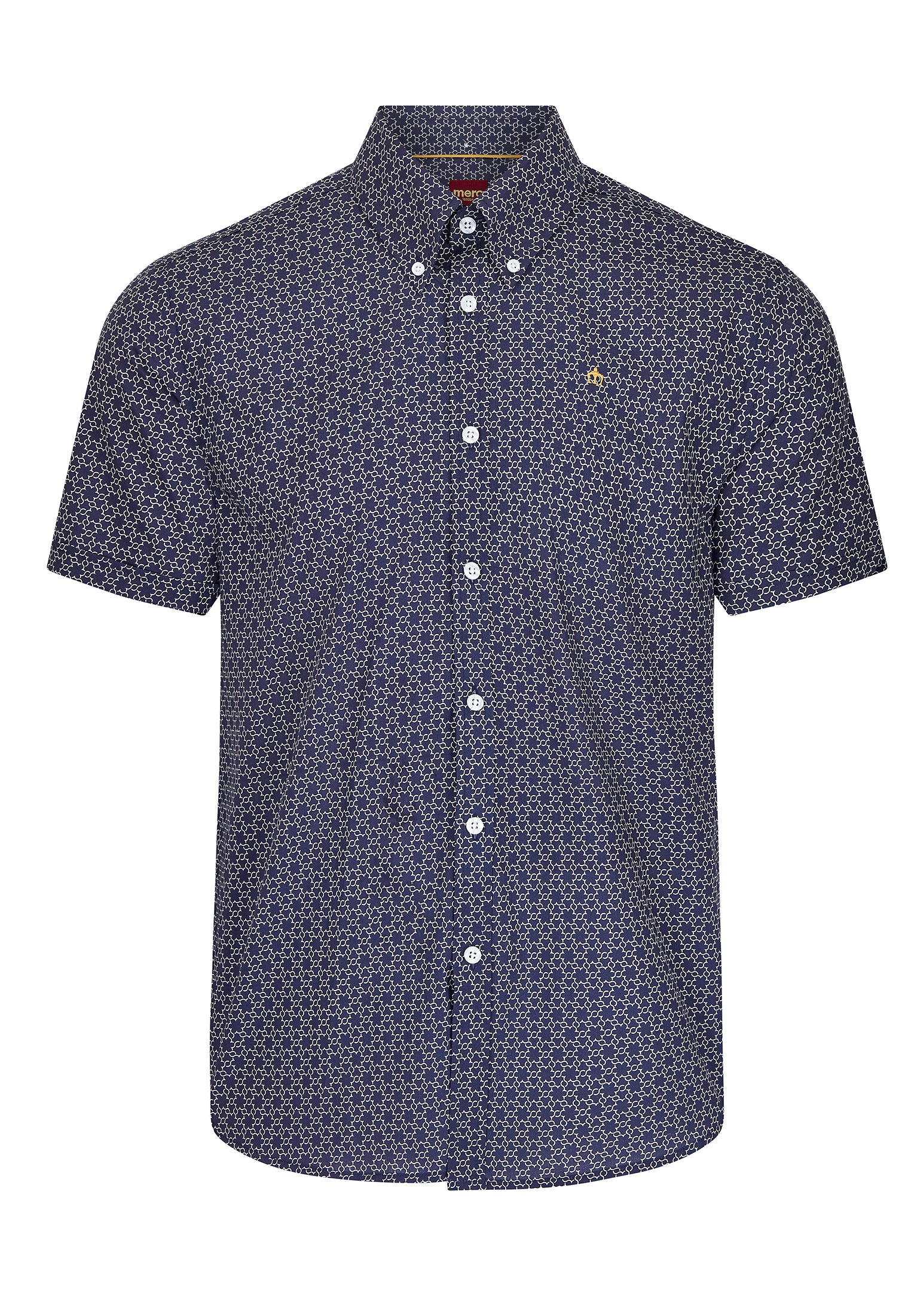 Short Sleeve Geometric Print Shirt