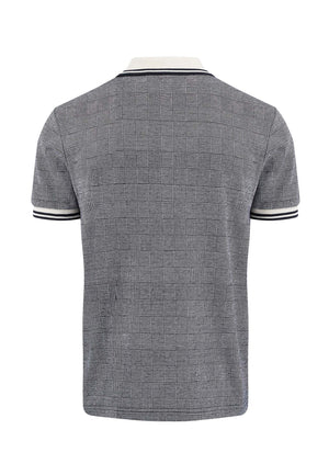 colour_Black|Prince of Wales Check Polo Shirt in Black