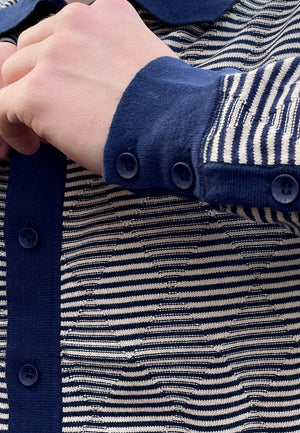 colour_Dark Blue|Knitted Shirt