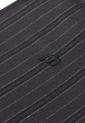 colour_Dark Grey|Foubert Men's Stripe Harrington Jacket [MADE IN ENGLAND]
