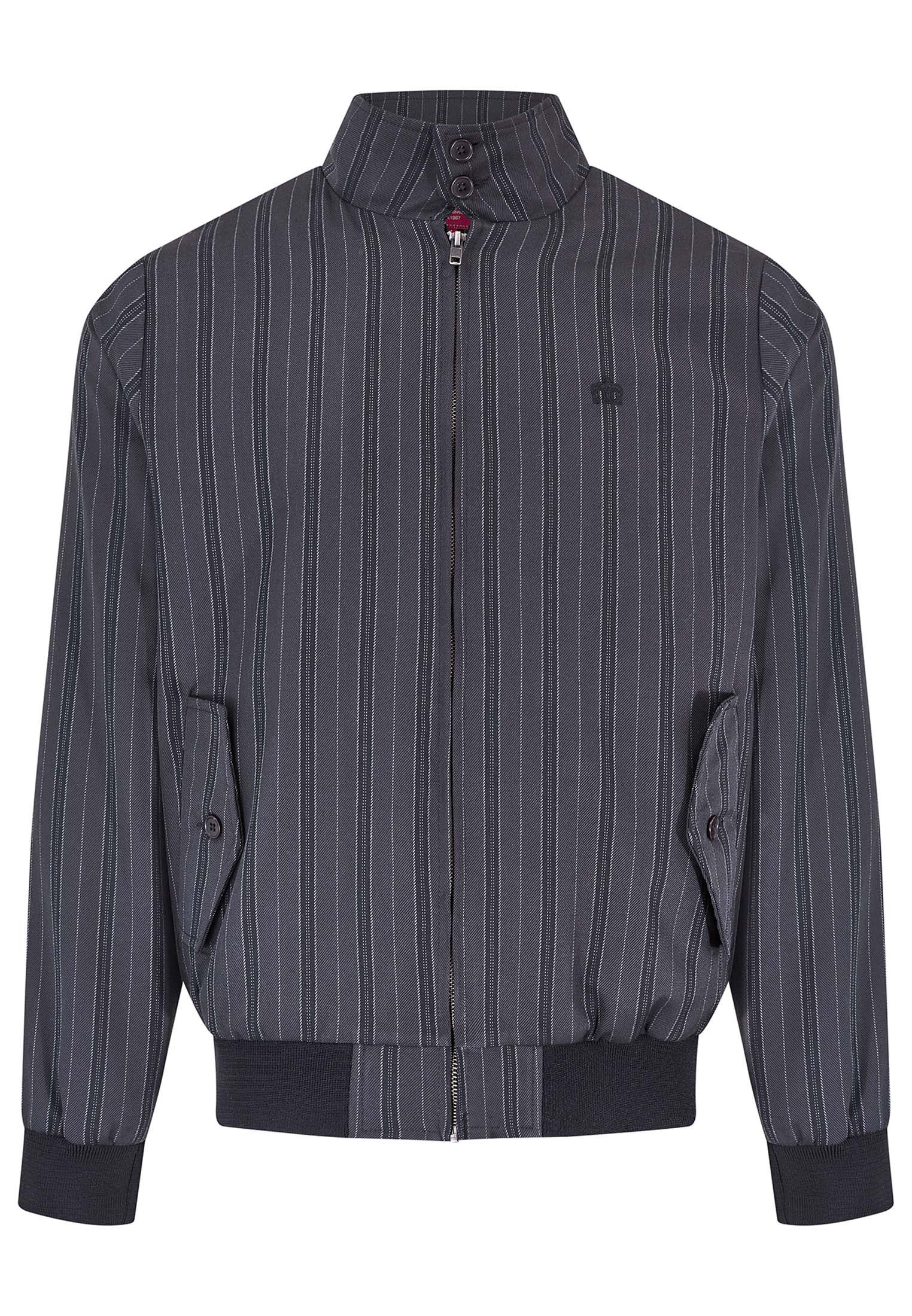 Foubert Men's Stripe Harrington Jacket [MADE IN ENGLAND]