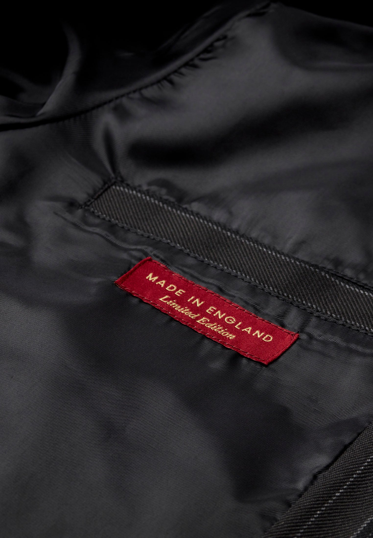 colour_Dark Grey|Foubert Men's Stripe Harrington Jacket [MADE IN ENGLAND]