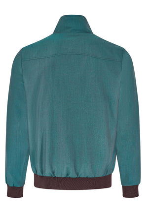 colour_Green|Foundry Green Tonic Harrington Jacket [MADE IN ENGLAND]