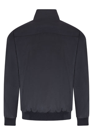 colour_Black|Gardner Mens Black Twilll Harrington Jacket [MADE IN ENGLAND]