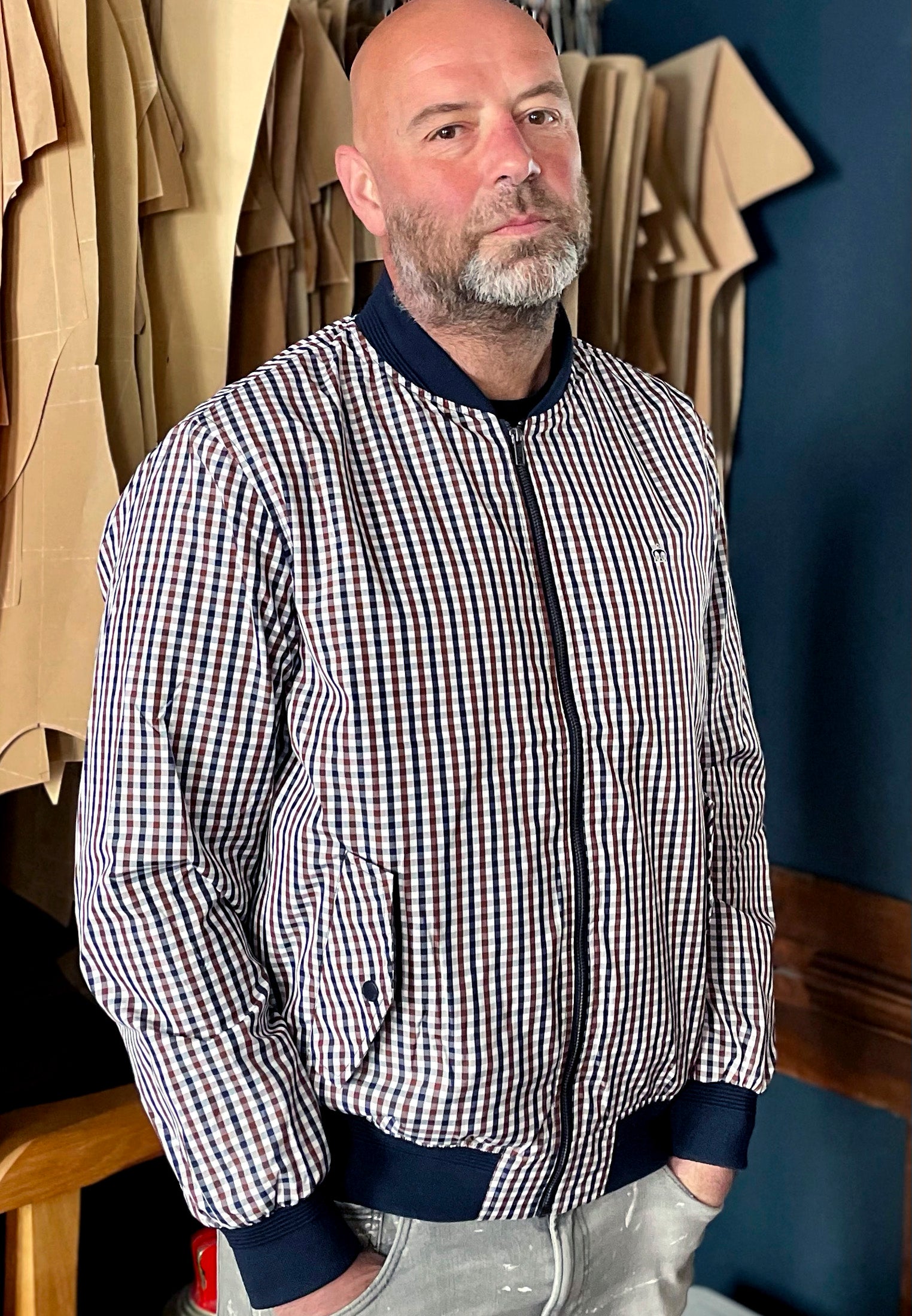 colour_Check|Gingham Jacket