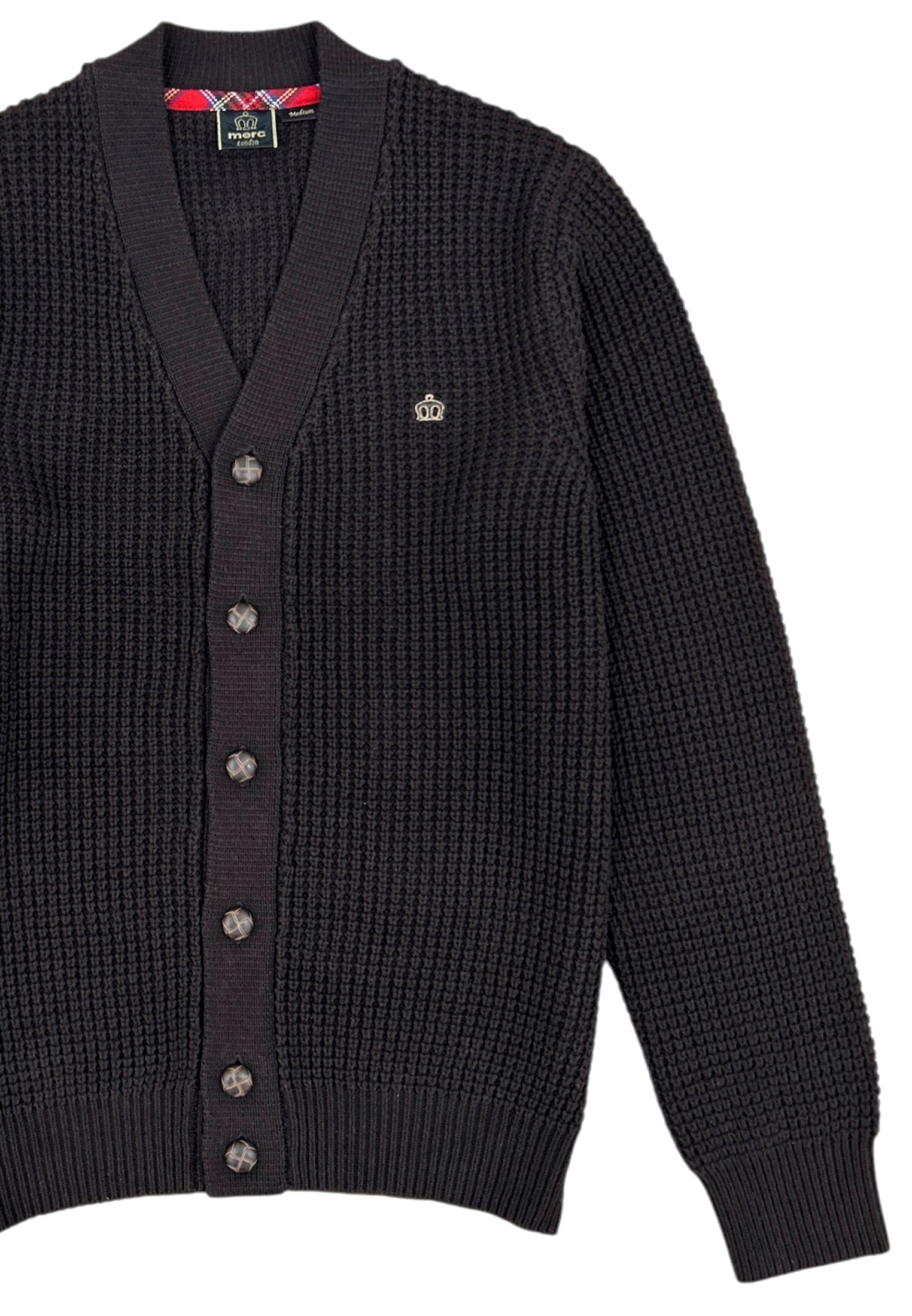 Grayson Textured Waffle Knit Men's Cardigan – Merc