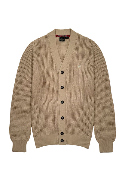 Grayson Textured Waffle Knit Men's Cardigan – Merc Grayson Textured Waffle Knit Men's Cardigan – Merc