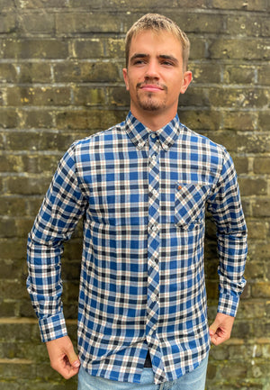 colour_Blue|Checkered Shirt